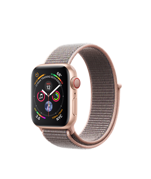 Apple Watch Series 4 GPS + Cellular 40mm Gold Aluminum Case with Pink Sand Sport Loop (MTUK2, MTVH2)