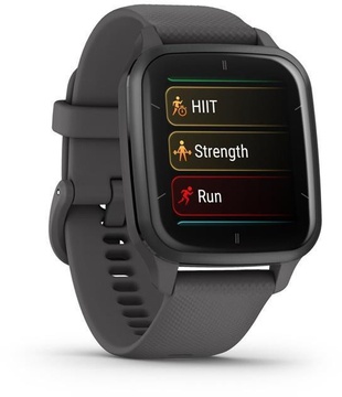 Garmin Venu Sq 2 Slate Aluminum Bezel with Shadow Gray Case and Silicone Band (010-02701-00/10)