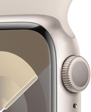 Apple Watch Series 9 GPS + Cellular 45mm Starlight Alu. Case w. Starlight Sport Band - M/L (MRM93)