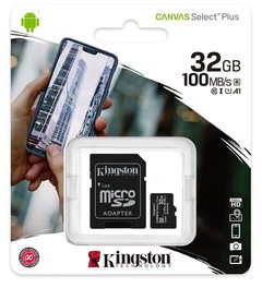 Kingston Canvas Select Plus microSDHC (UHS-1) 32Gb class 10 А1 (R-100MB/s) (adapter SD) (SDCS2/32GB)