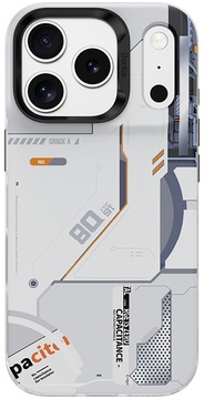 Benks Dynamic Magnetic Mecha Case for iPhone 17 Pro Max with MagSafe White