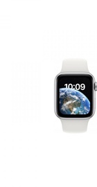 Apple Watch SE 2 GPS 40mm Silver Aluminum Case with White Sport Band (MNJV3)