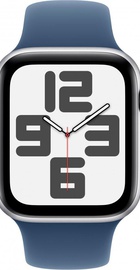 Apple Watch SE 2 GPS 44mm Silver Aluminium Case w. Denim Sport Band - S/M (MXEQ3)