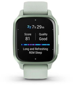 Garmin Venu Sq 2 Metallic Mint Aluminum Bezel with Cool Mint Case and Silicone Band (010-02701-02/12)
