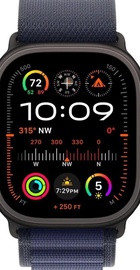 Apple Watch Ultra 2 GPS + Cellular 49mm Black Titan. Case w. Navy Alpine Loop - Small (MYTF3+MYPW3)