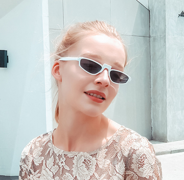 VMOERS White Small Sunglasses Women Retro Cat Eye 2018 Shades Oculos Female