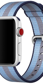 Apple Watch 42mm/44mm/45mm/46mm/49mm Midnight Blue Stripe Woven Nylon (MQVU2)