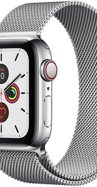 Apple Watch Series 5 GPS + Cellular 40mm Stainless Steel Case with Milanese Loop (MWWT2)