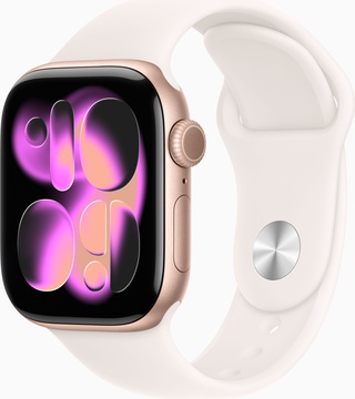 Apple Watch Series 11 GPS 42mm Rose Gold Alu. Case w. Light Blush S. Band - S/M (MEU04)