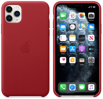 Apple iPhone 11 Pro Max Leather Case - PRODUCT RED (MX0F2)