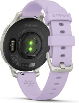 Garmin Lily 2 Active Silver with Purple Jasmine Silicone Band (010-02891-01)