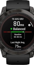 Garmin Fenix 7X Pro Sapphire Solar Carbon G. DLC Tit. with Black Band (010-02778-10/11/54)