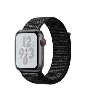 Apple Watch Nike+ Series 4 GPS + Cellular 44mm Space Gray Aluminum Case with Black Nike Sport Loop (MTXD2, MTXH2)
