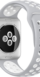 Apple Watch Nike+ 42mm Series 2 Silver Aluminum Case with Flat Silver/White Nike Sport Band (MNNT2)