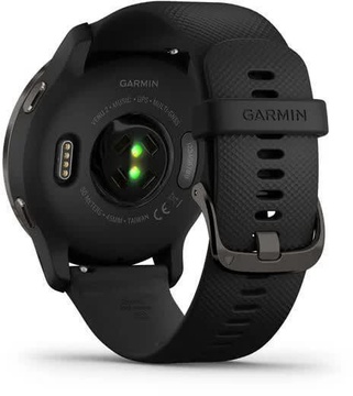 Garmin Venu 2 Slate Stainless Steel Bezel with Black Case and Silicone Band (010-02430-11/01)