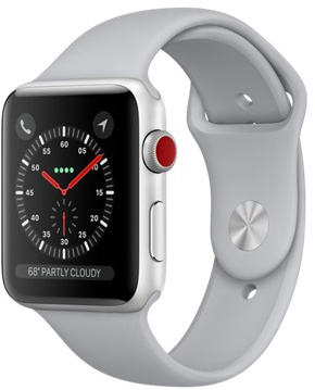 Apple Watch Series 3 GPS + Cellular 42mm Silver Aluminum w. Fog Sport B. (MQK12)