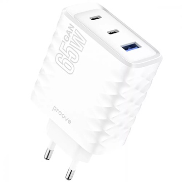 Proove Speed Surge Gan 65W (USB + 2x Type-C) White