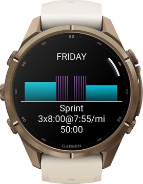 Garmin Fenix 9 Pro 43mm Autumn Gold Titanium with Cream/French Gray Silicone Band (010-04335-25/26)