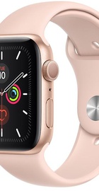 Apple Watch Series 5 GPS 44mm Gold Aluminum Case with Pink Sand Sport Band (MWVE2)