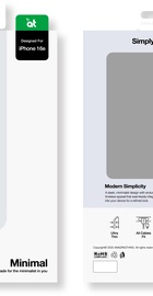 AmazingThing Minimal Case for iPhone 16e Transparent Clear