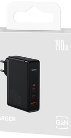 Baseus GaN5 Pro Fast Charger 2C+U 140W Black w/Type-C to Type-C cable (CCGP100201)