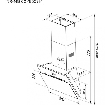 Pyramida NR-MG 60 (850) M BL