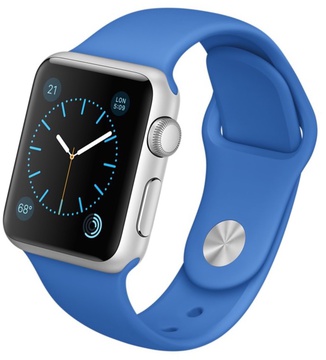 Apple Watch Sport 38mm Silver Aluminum Case with Royal Blue Sport Band (MMF22)