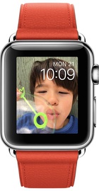 Apple Watch 38mm Stainless Steel Case with Red Classic Buckle (MMF82)