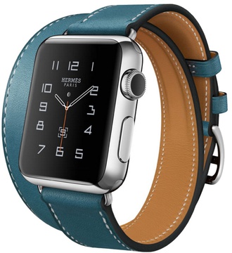 Apple Watch Hermes Double Tour 38mm with Bleu Jean Leather Band