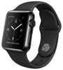 Apple Watch 38mm Space Black Stainless Steel Case with Black sport Band (MLCK2)
