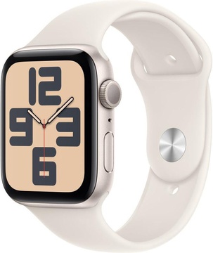 Apple Watch SE 2 GPS 44mm Starlight Aluminium Case w. Starlight Sport Band - M/L (MXEV3)