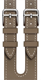 Apple Watch Hermes Leather Double Buckle Cuff 38mm/40mm/41mm/42mm Etoupe Swift (MNHR2)