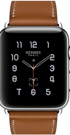 Apple Watch Hermes 42mm Series 2 Stainless Steel Case with Fauve Barenia Leather Single Tour (MNQC2)