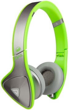 Monster DNA Neon On-Ear Silver on Neon Green