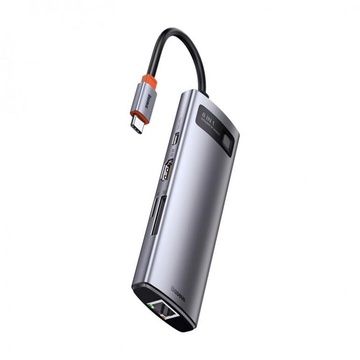 Baseus Metal Gleam Series 8-in-1 Multifunctional Type-C HUB (CAHUB-CV0G)