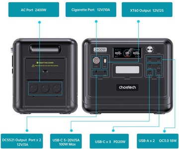 Choetech 2400W Power Station (BS008)