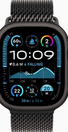 Apple Watch Ultra 2 GPS + Cellular 49mm Black Titanium Case With Black Titanium Milanese Loop - L (MX5V3)