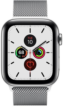 Apple Watch Series 5 GPS + Cellular 44mm Stainless Steel Case with Milanese Loop (MWW32, MWWG2)