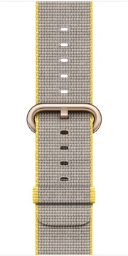 Apple Watch 38mm Series 2 Gold Aluminum Case with Yellow/Light Gray Woven Nylon (MNP32)