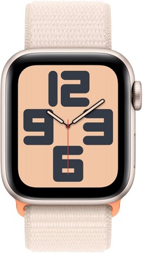 Apple Watch SE 2 GPS 40mm Starlight Aluminium Case with Starlight Sport Loop (MR9W3)