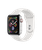 Apple Watch Series 4 GPS + Cellular 44mm Stainless Steel Case with White Sport Band (MTV22, MTX02)