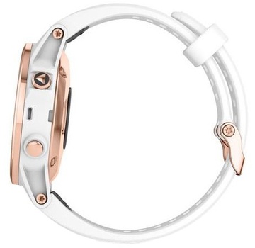 Garmin Fenix 5S Plus Sapphire Rose Gold-tone with Carrara White Band (010-01987-07)