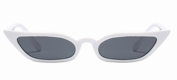 TOYEARN Vintage Sexy Ladies Cat Eye Sunglasses Women 2018 (C06 White frame/Grey Glasses)