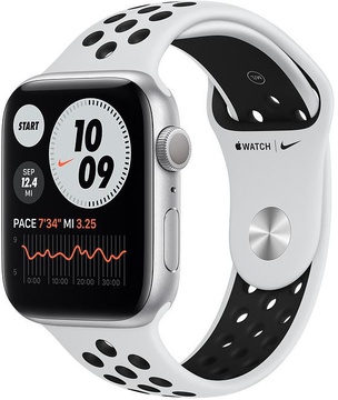 Apple Watch Nike Series 6 44mm Silver Aluminum Case with Pure Platinum/Black Nike Sport Band (MG293)