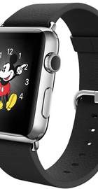 Apple Watch 42mm Stainless Steel Case with Black Classic Buckle (MJ3X2)