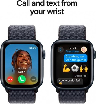Apple Watch SE 2 GPS 44mm Midnight Aluminium Case w. Ink Sport Loop (MXEP3)
