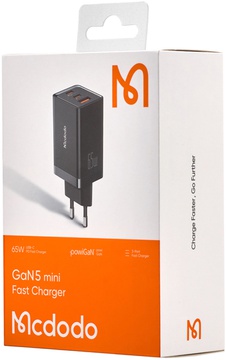 Mcdodo 65W (2xUSB-C PD+QC3.0 LED) Black (CH-1540)