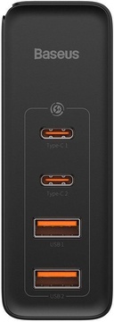 Baseus GaN2 Pro Q.C 2C + Charger Type-C Cable 100W Black (CCGAN2P-L01)