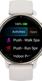 Garmin vivoactive 5 Cream Gold Aluminum Bezel with Ivory Case and Silicone Band (010-02862-11)