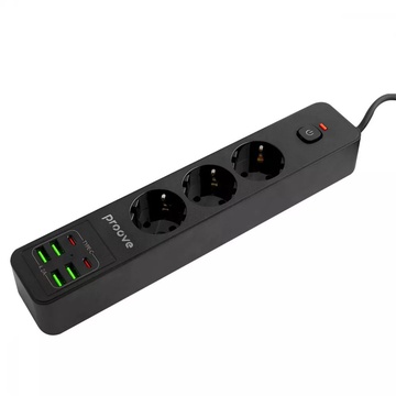 Proove Power Strip P-03 (3 розетки + 4 USB + 2 Type-C) 2М